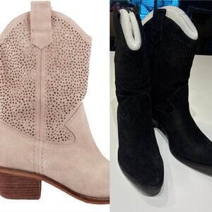 NEW BCBGeneration Black Suede Bastille Western Boots Sz 10